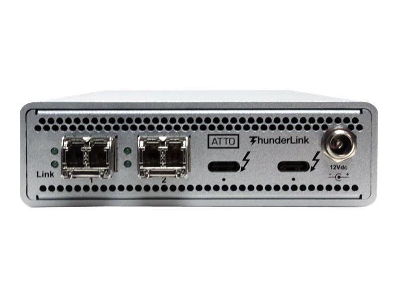 ATTO ThunderLink Dual 40Gb to 10Gb Ethernet Thunderbolt 3 Adapter SFP+ and IEC - Adapter - Netzwerk