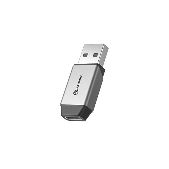 ALOGIC ULACMN-SGR cambiador de g�nero para cable USB-A USB-C Mini Negro, Plata