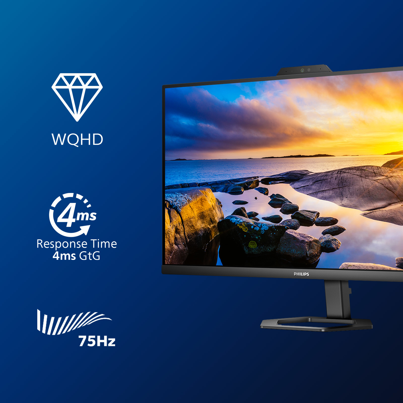 Philips 5000 series 27E1N5600HE/00 Monitor PC 68,6 cm (27) 2560 x 1440 Pixel Quad HD LCD Nero