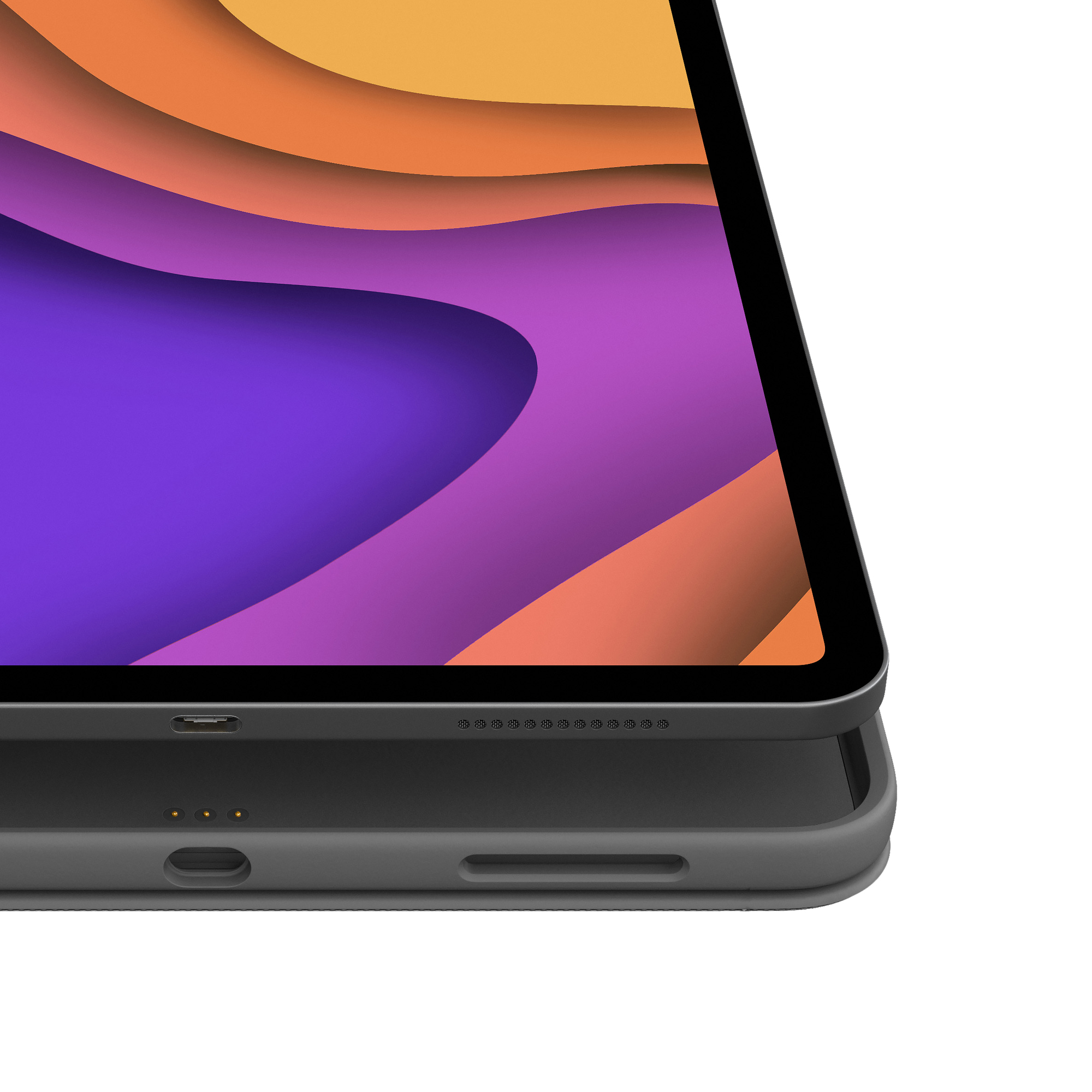 Logitech Folio Touch - Tastatur und Foliohlle - mit Trackpad - hinterleuchtet - Apple Smart connector - QWERTY - Pan-Nordic - Oxford Gray - fr Apple 10.9-inch iPad Air (4. Generation, 5. Generation)