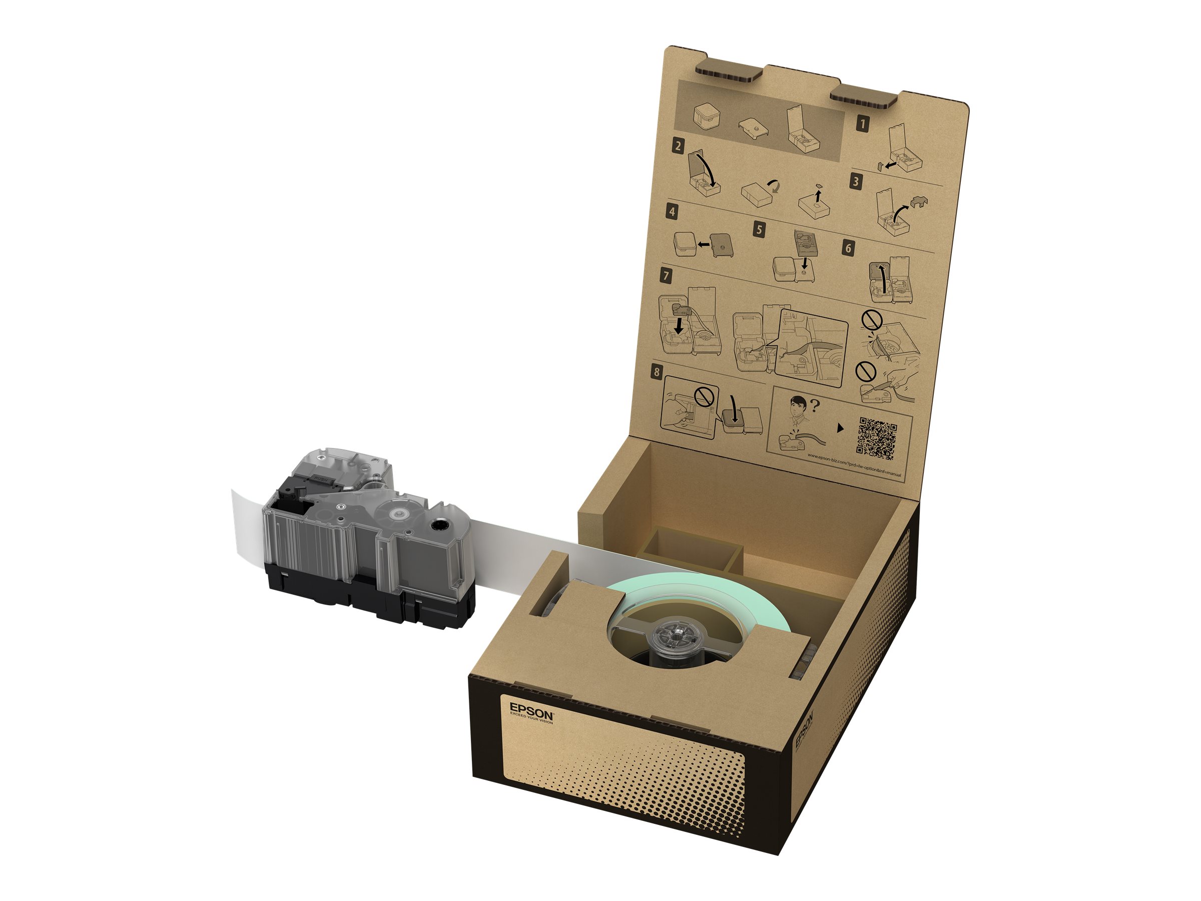 Epson C53S667003 label-making tape Black on white