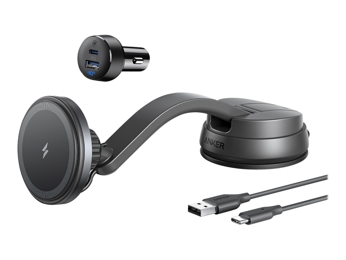 Anker Innovations Anker 613 (MagGo) - Kfz-Halterung fr induktives Laden + Kfz-Netzteil