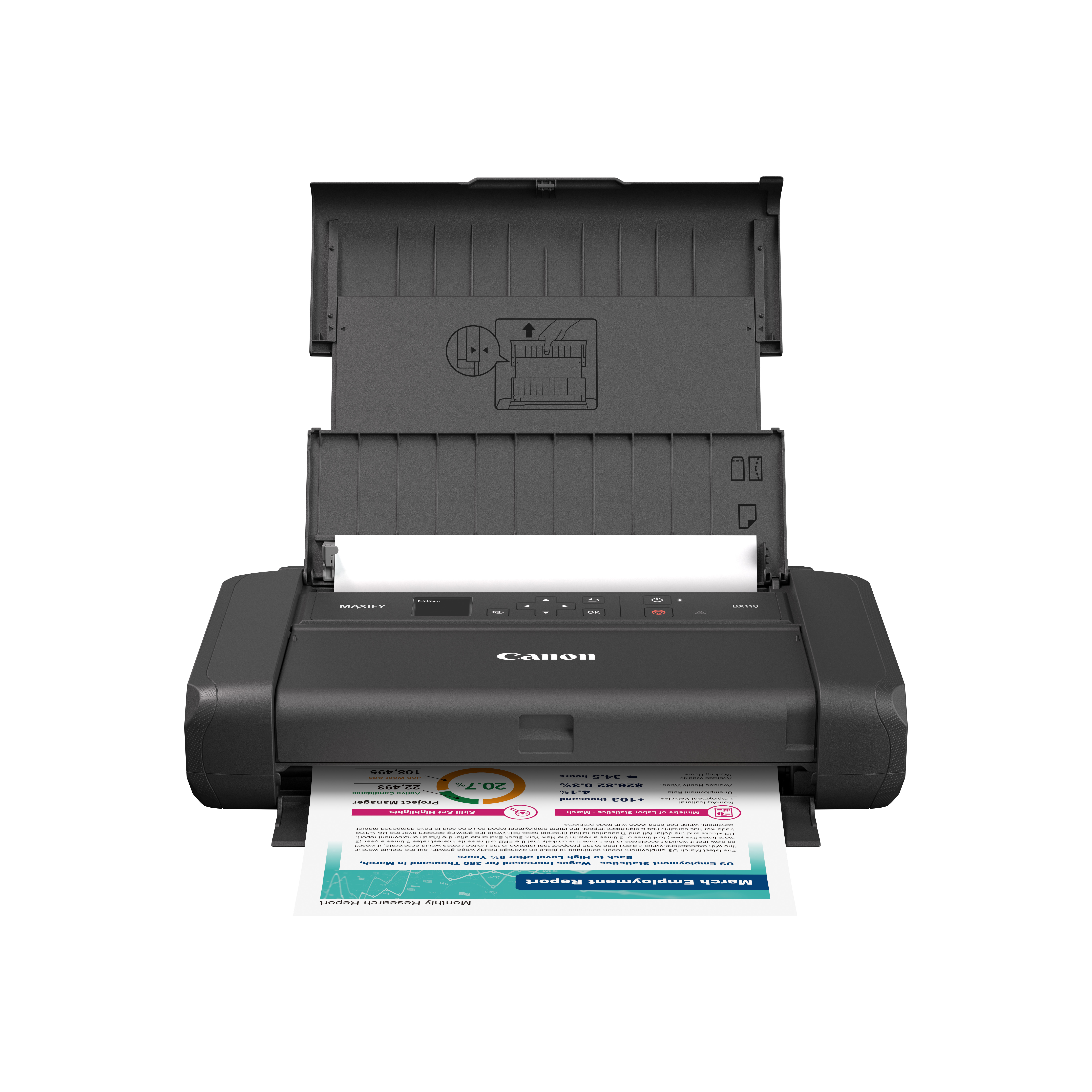 Canon MAXIFY BX110 - Drucker - Farbe - Tintenstrahl - A4/Legal - 4800 x 1200 dpi - bis zu 9 ipm (einfarbig)/