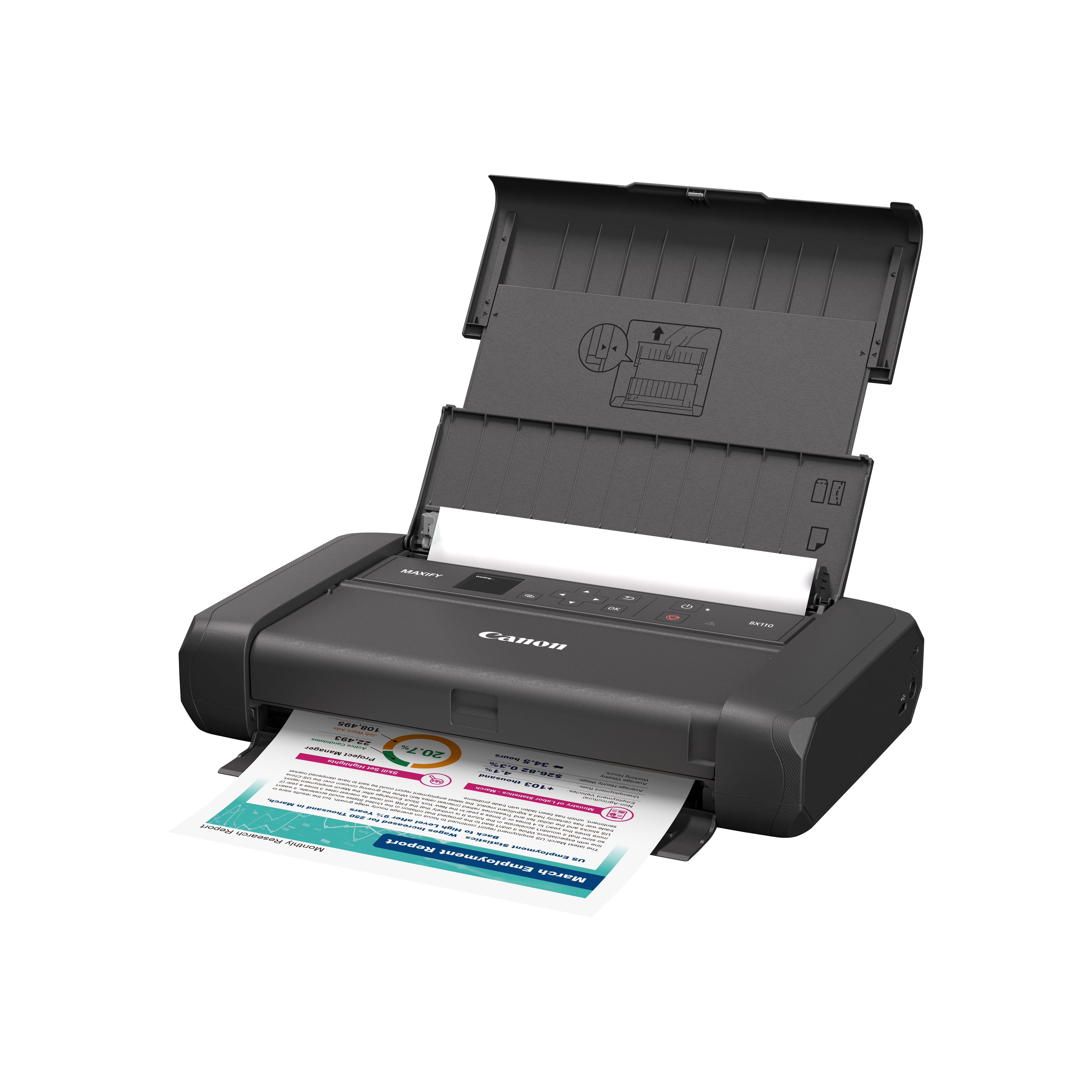 Canon MAXIFY BX110 - Drucker - Farbe - Tintenstrahl - A4/Legal - 4800 x 1200 dpi - bis zu 9 ipm (einfarbig)/