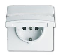 BUSCH JAEGER 2064-0-0301 - CEE 7/3 - 2P+E - Wei� - IP44 - 250 V - 16 A