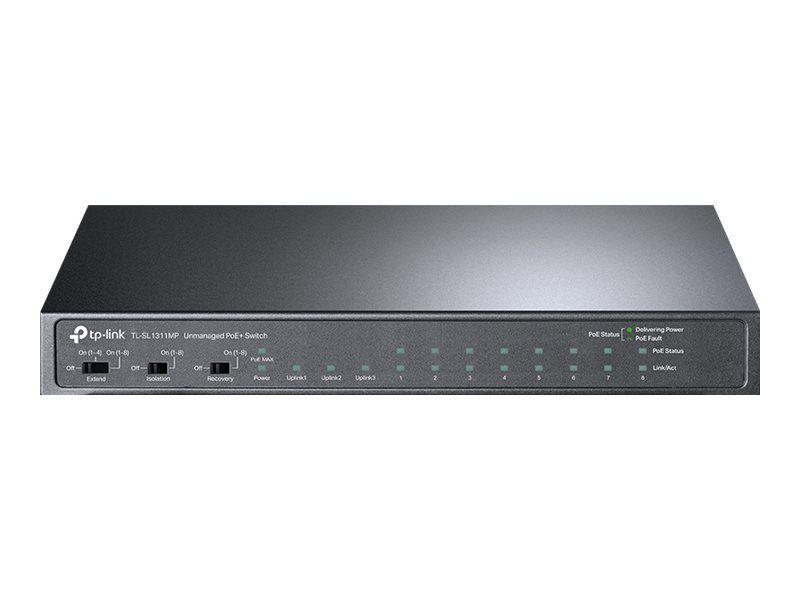 TP-Link TL-SL1311MP switch di rete Non gestito Fast Ethernet (10/100) Supporto Power over Ethernet (PoE) Nero