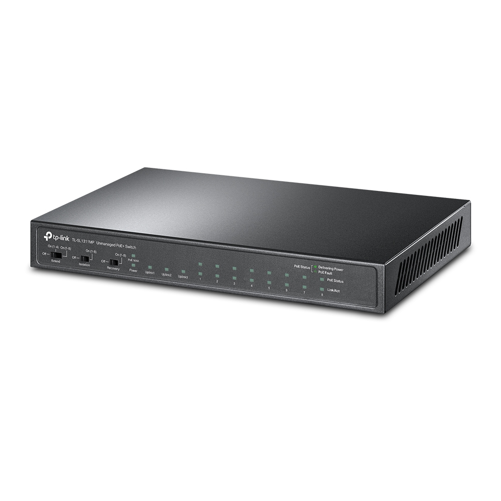 TP-Link TL-SL1311MP switch di rete Non gestito Fast Ethernet (10/100) Supporto Power over Ethernet (PoE) Nero