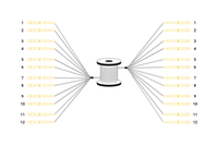 Digitus Pre-assembled Fiberglass Universal Breakout Cable, Single Mode OS2, 12 Fibers, LC/UPC - LC/UPC