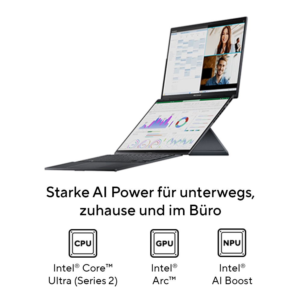 ASUS Zenbook Duo Ux8406Ca-Ql331W Intel Core Ultra 9 - Notebook - Core Ultra 9