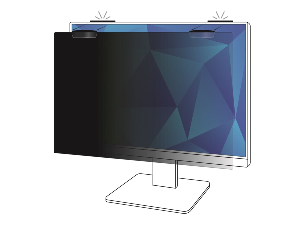 3M T Privacy Filter for 25in Full Screen Monitor with T COMPLYT Magnetic Attach 16:9 PF250W9EM 63,5 cm (25) Filtro per la privacy senza bordi per display