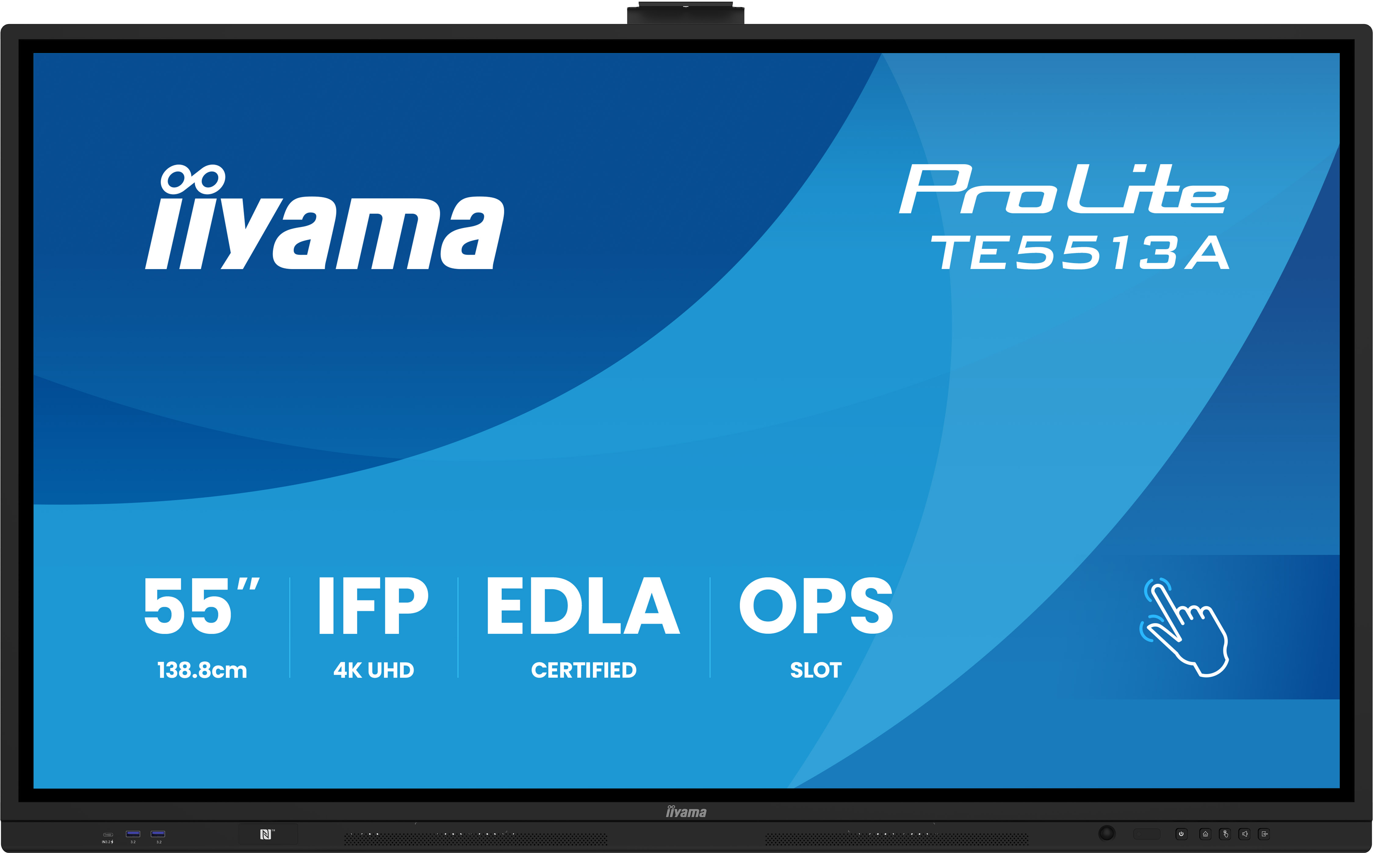 iiyama TE7513A-B1AG visualizzatore di messaggi Pannello piatto interattivo 190,5 cm (75) Wi-Fi 450 cd/m� 4K Ultra HD Nero Touch screen Processore integrato Android 18/7