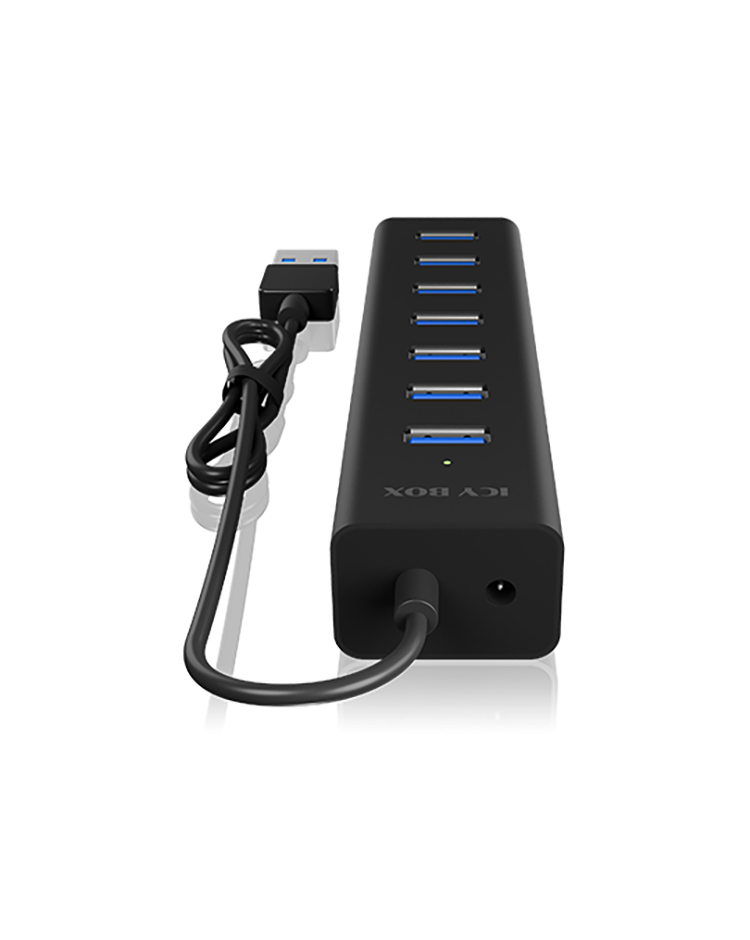 ICY BOX IB-HUB1700-U3 USB 3.2 Gen 1 (3.1 Gen 1) Type-A 5000 Mbit/s Nero