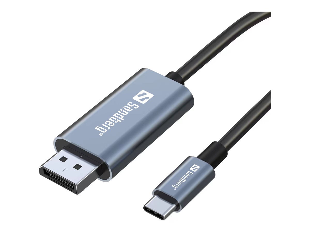 SANDBERG Adapterkabel - 24 pin USB-C (M) zu DisplayPort (M)