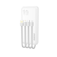 Dudao K6Pro powerbank 10Watt 4xcables white - 10.000 mAh
