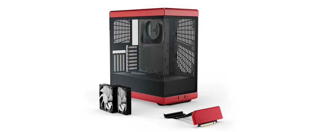 HYTE Y40 Midi Tower Noir, Rouge