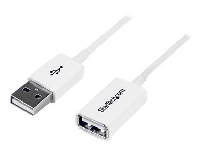StarTech.com Cable de 2m de Extensin Alargador USB 2.0 - Macho a Hembra USB A - Extensor - Blanco