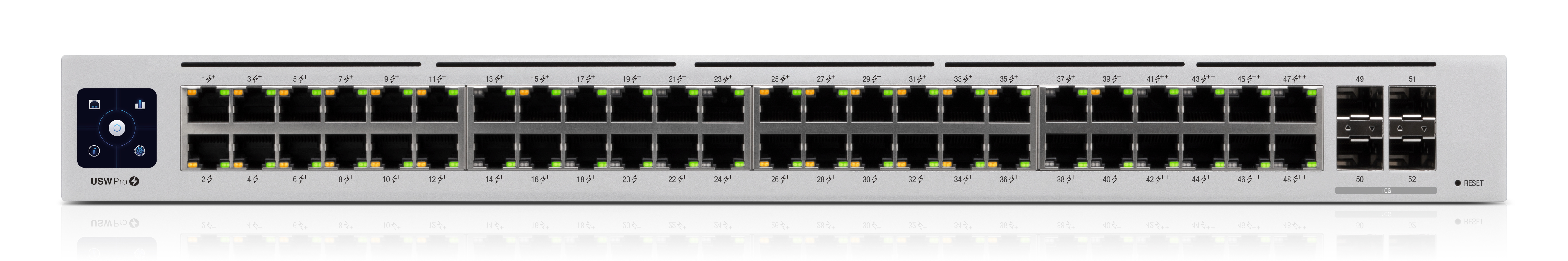 Ubiquiti UniFi Pro 48-Port PoE Gestionado L2/L3 Gigabit Ethernet (10/100/1000) Energa sobre Ethernet (PoE) 1U Plata
