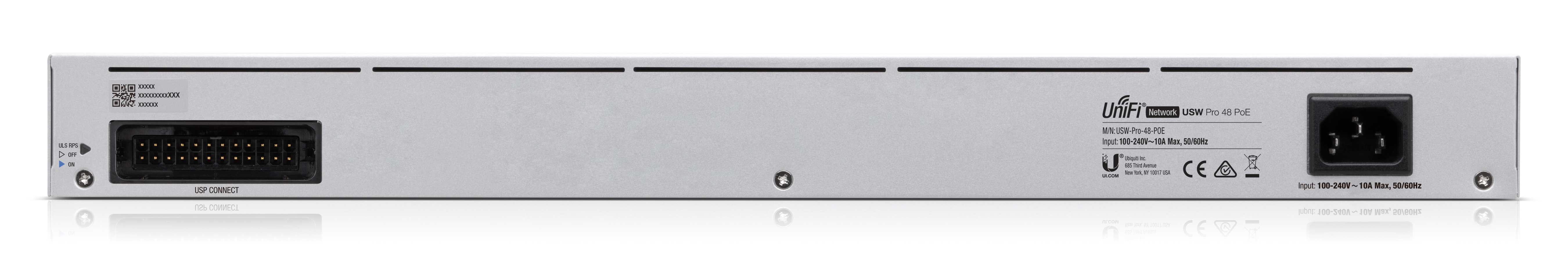Ubiquiti UniFi Pro 48-Port PoE Gestionado L2/L3 Gigabit Ethernet (10/100/1000) Energa sobre Ethernet (PoE) 1U Plata