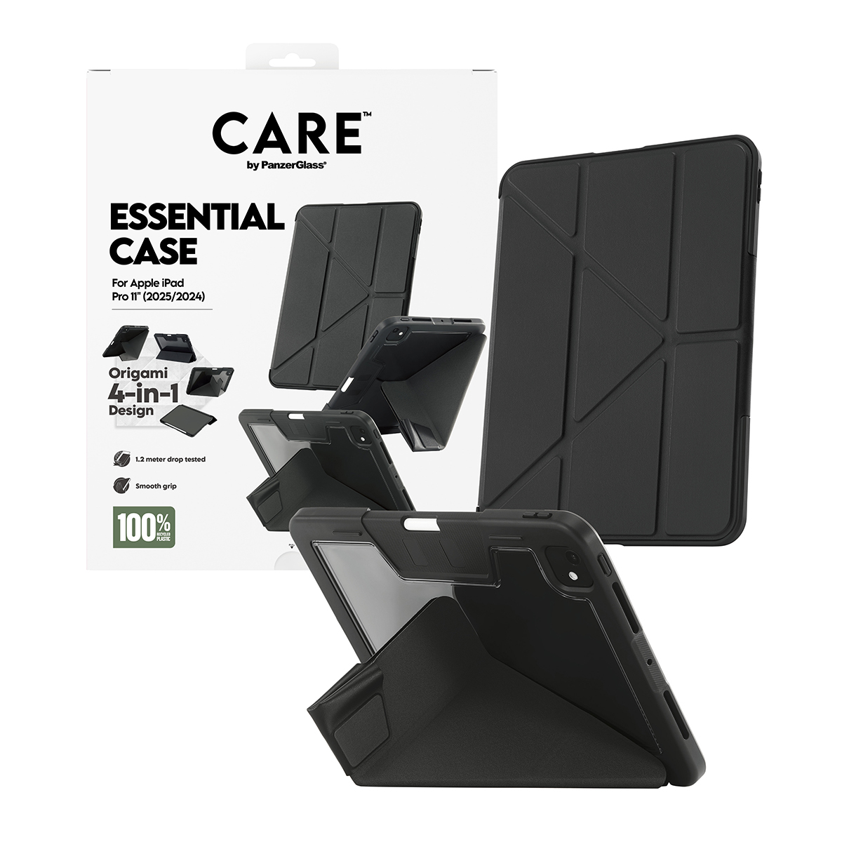 PanzerGlass CARE by � TPU Essential Case Black iPad Pro 11 (2024-2025) coque de protection pour t�l�phones portables Housse Transparent