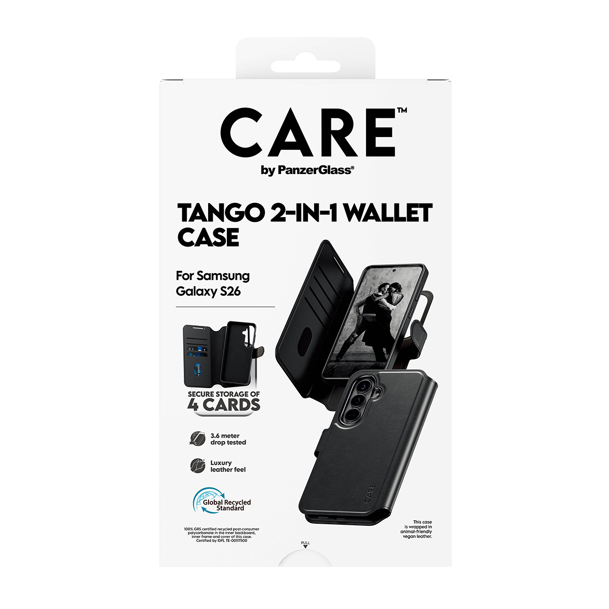 PanzerGlass PG CARE Samsung S26 Tango 2v1 Wallet Qi