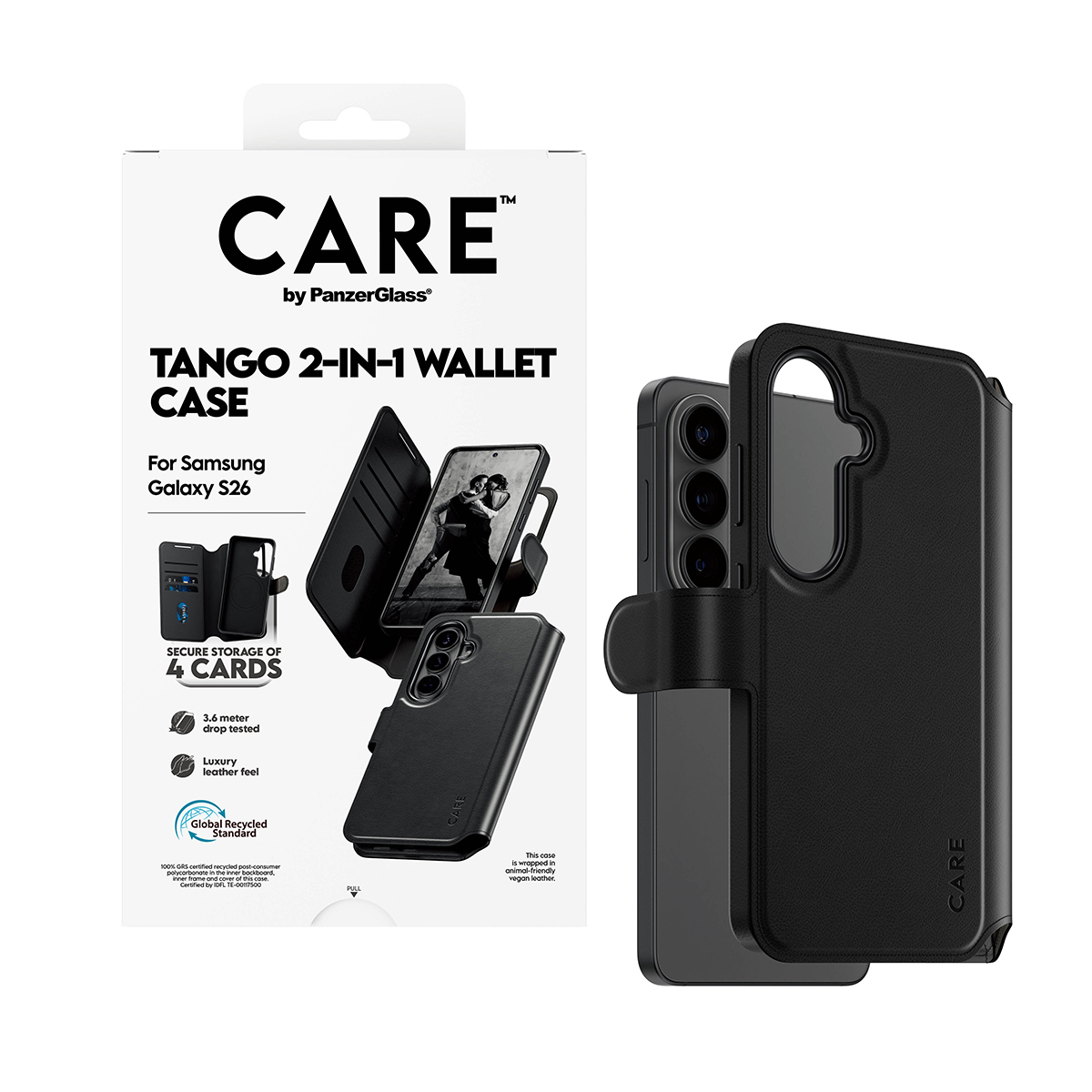 PanzerGlass PG CARE Samsung S26 Tango 2v1 Wallet Qi