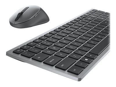 DELL KM7120W tastiera Mouse incluso RF senza fili + Bluetooth QWERTY US International Grigio, Titanio