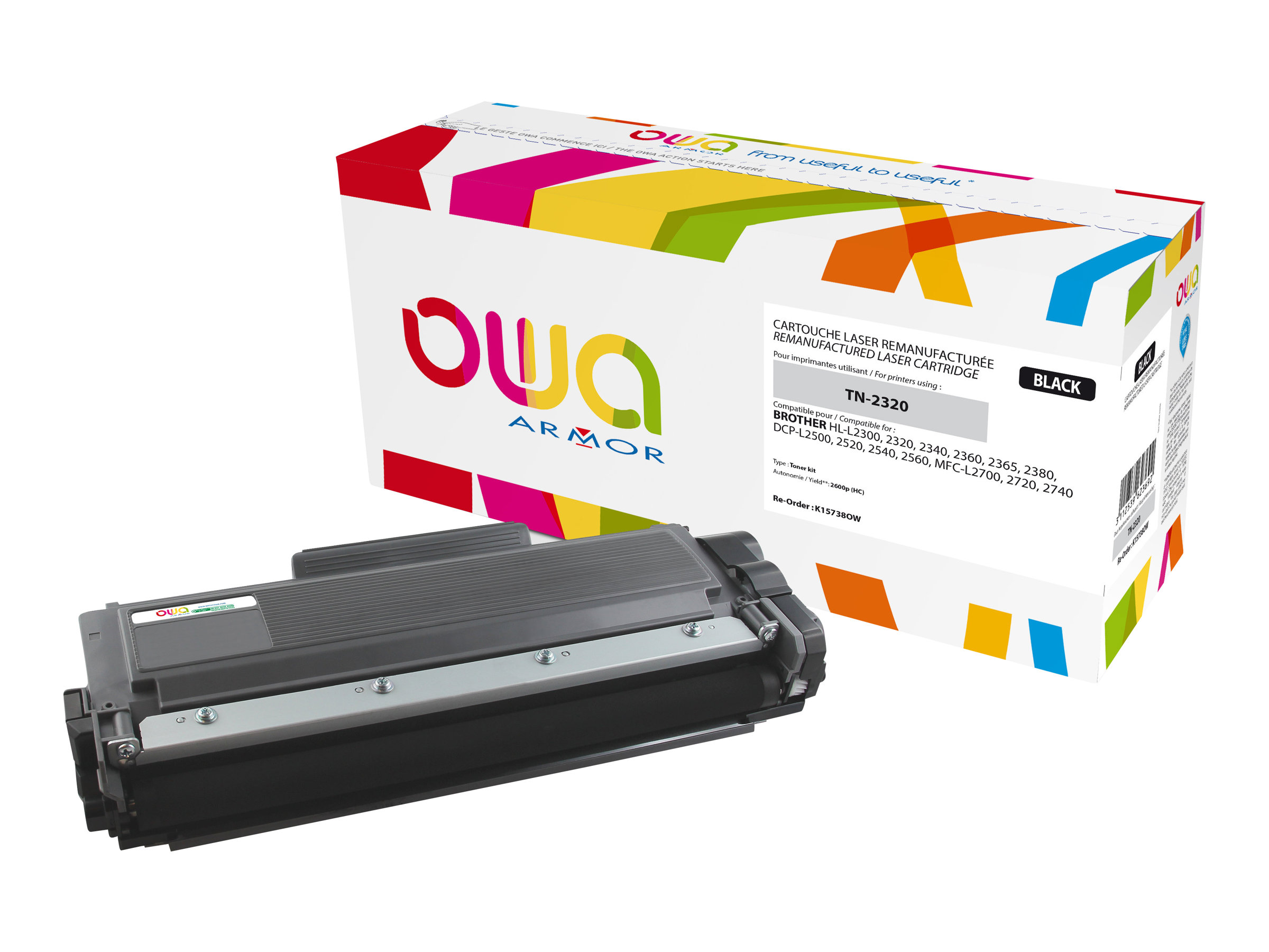 Armor Schwarz - kompatibel - Tonerpatrone (Alternative zu: Brother TN2320)