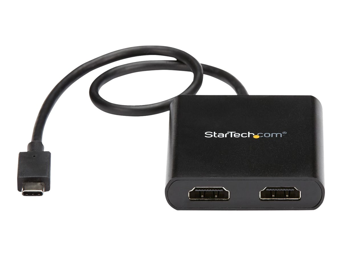 StarTech.com MSTCDP122HD  StarTech.com Divisor Splitter MST USB-C a HDMI  de 2 Puertos - Multiplicador MST USB Tipo C compatible con Thunderbolt 3