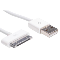 Akyga AK-USB-08 - 1 m - USB A - Micro-USB B/Lightning/Apple 30-pin - USB 2.0 - Wei