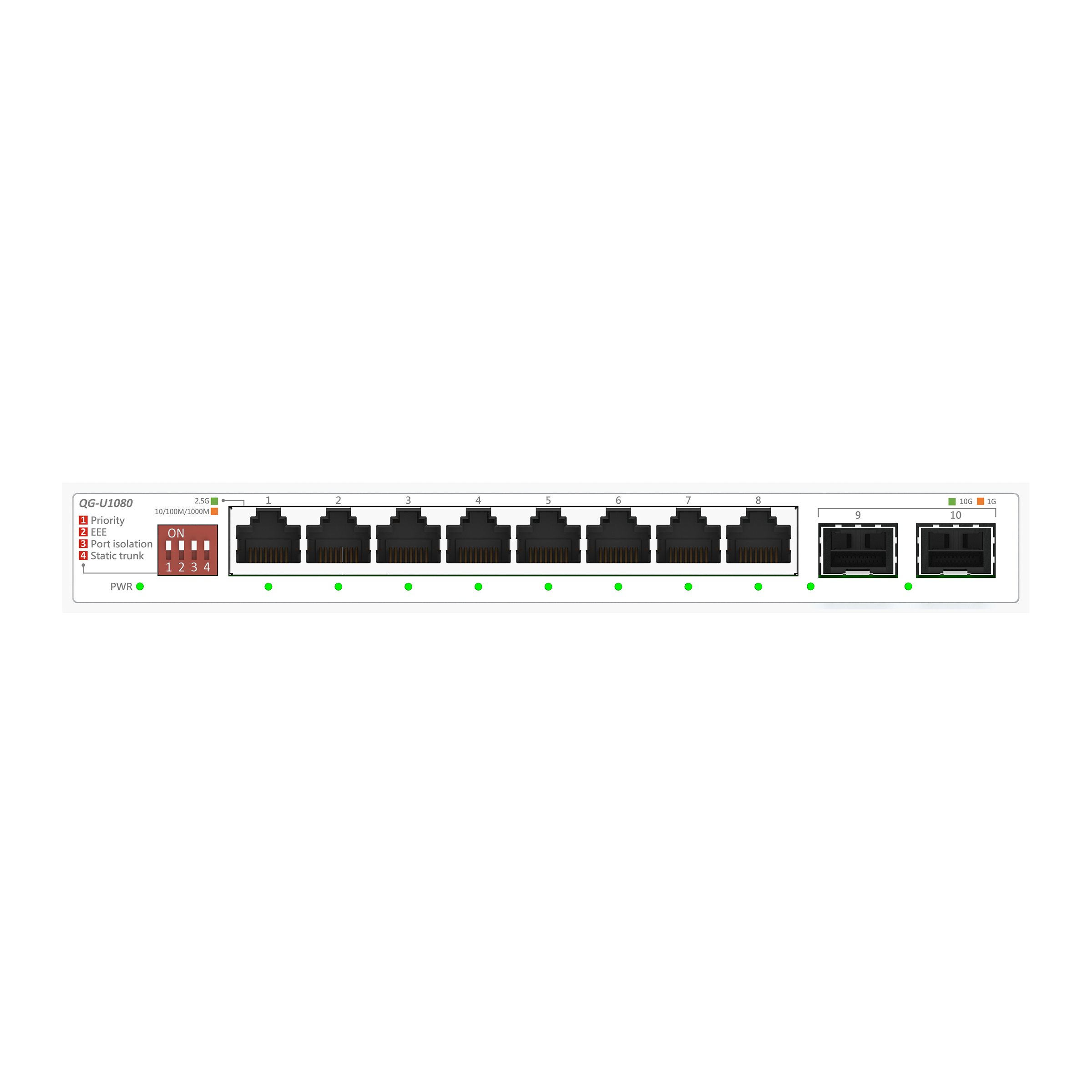 ASUS QG-U1080 Non gestito 2.5G Ethernet (100/1000/2500) Bianco