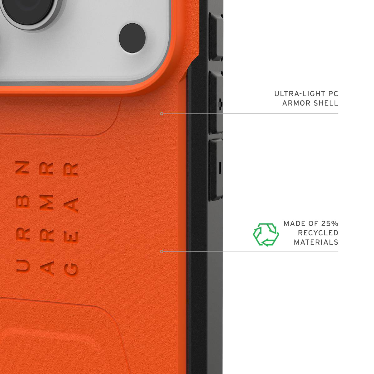 Urban Armor Gear Civilian funda para tel�fono m�vil 16 cm (6.3) Naranja