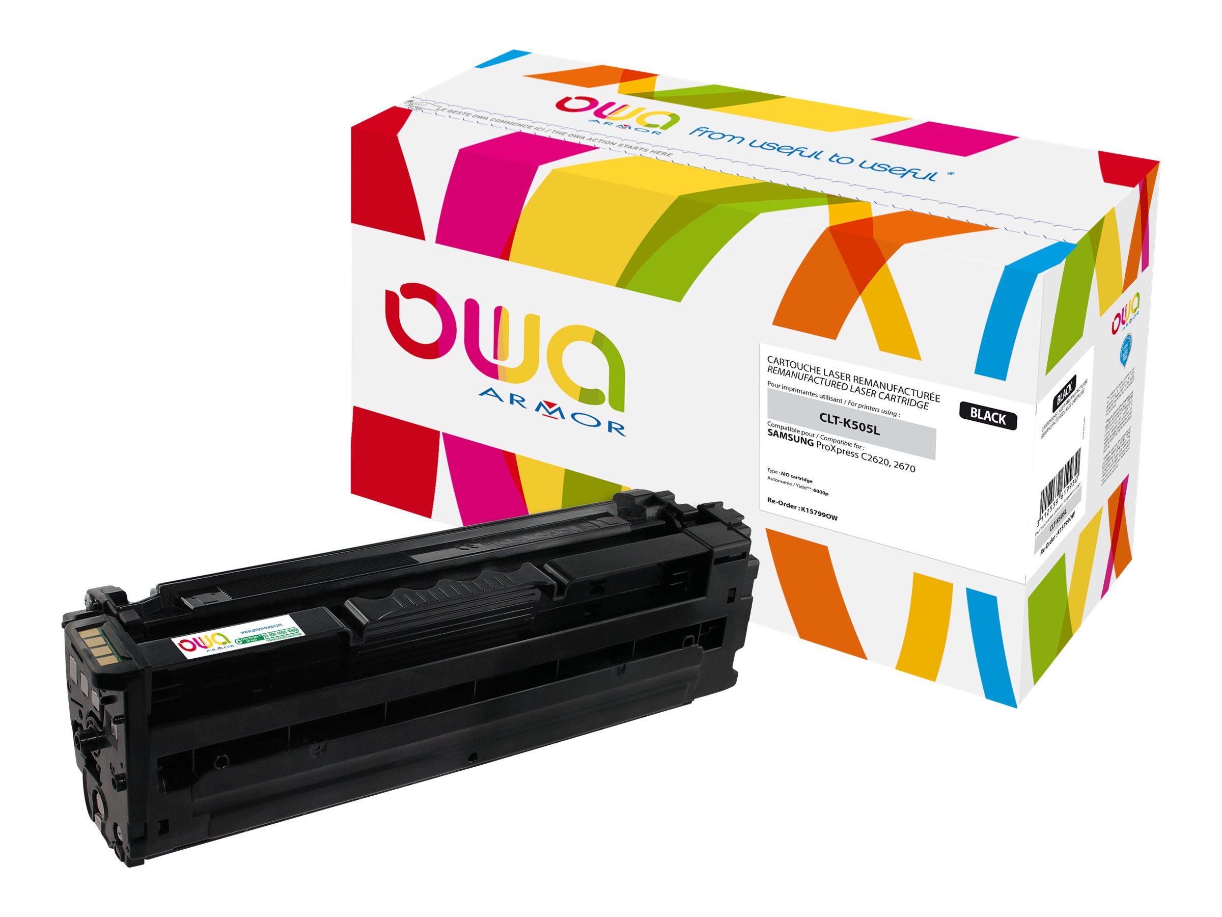 Armor OWA - Schwarz - kompatibel - wiederaufbereitet - Tonerpatrone (Alternative zu: Samsung CLT-K505L)