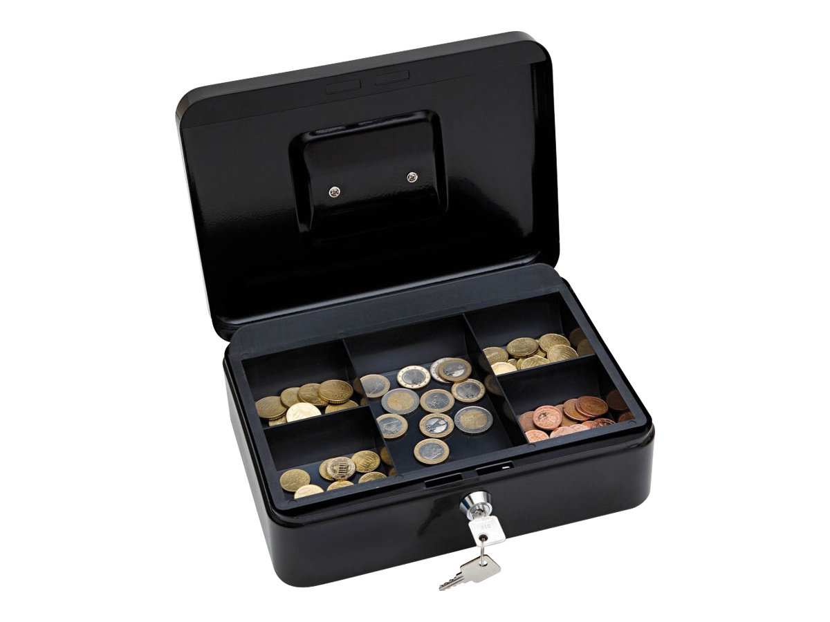 Wedo Cash box, size 3 cash/ticket box Black