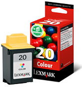 Lexmark #20 / 15M0120E Color Print Cartridge cartuccia dinchiostro Originale Ciano, Magenta, Giallo