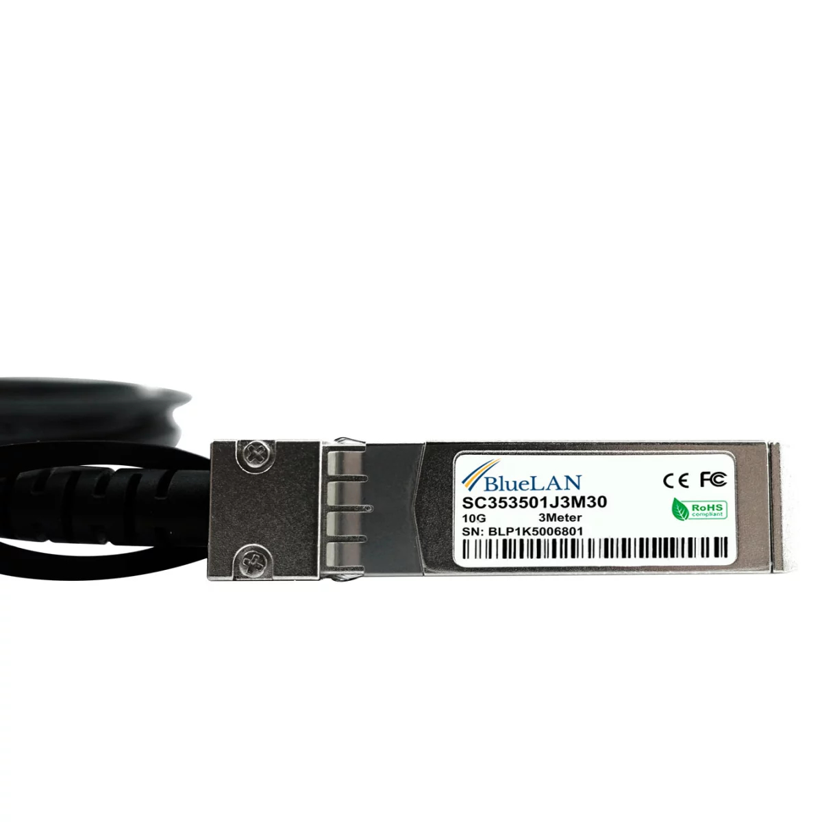 BlueOptics Broadcom DAC-3M-BC kompatibles Direct Attach Kabel DAC als passive 10 Gigabit - Kabel