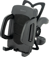 Deltaco bicycle holder rotatable for mobile phones black