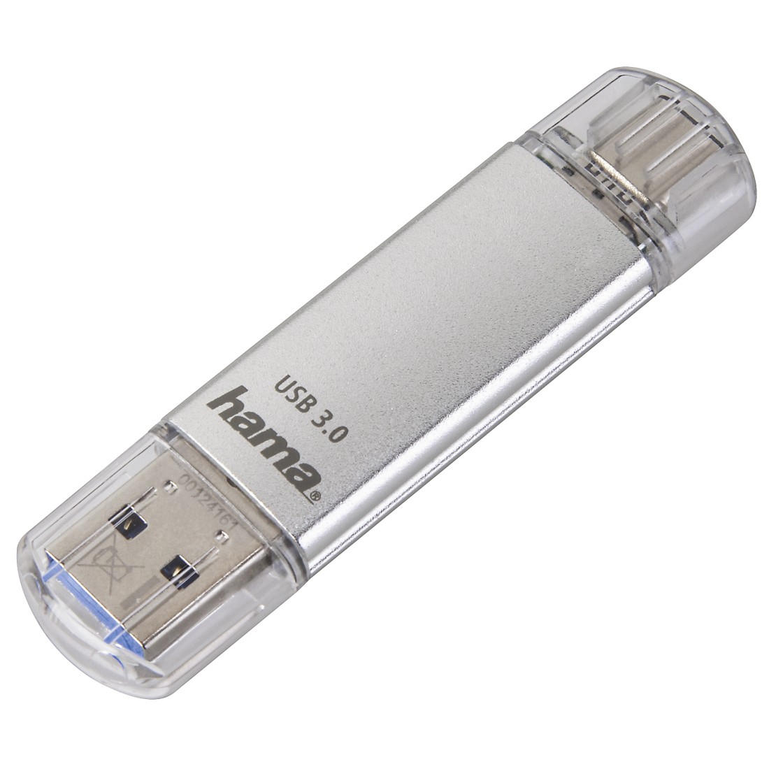 Hama C-Laeta unit flash USB 16 GB USB Type-A / USB Type-C 3.2 Gen 1 (3.1 Gen 1) Argento
