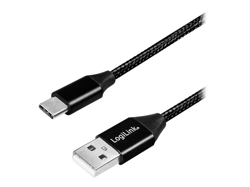 LogiLink CU0140 USB cable 1 m USB 2.0 USB C USB A Black