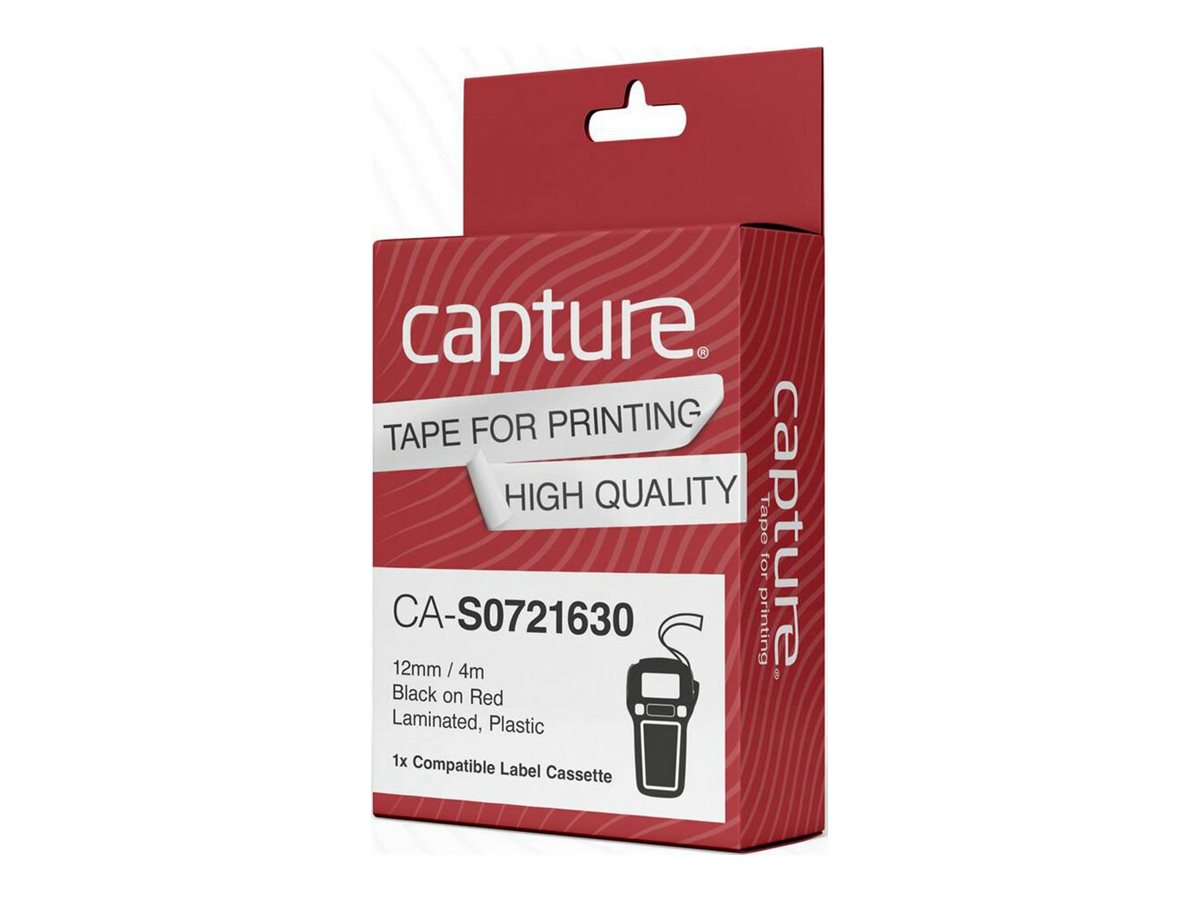 Capture CA-S0721630 nastro per etichettatrice Nero su rosso