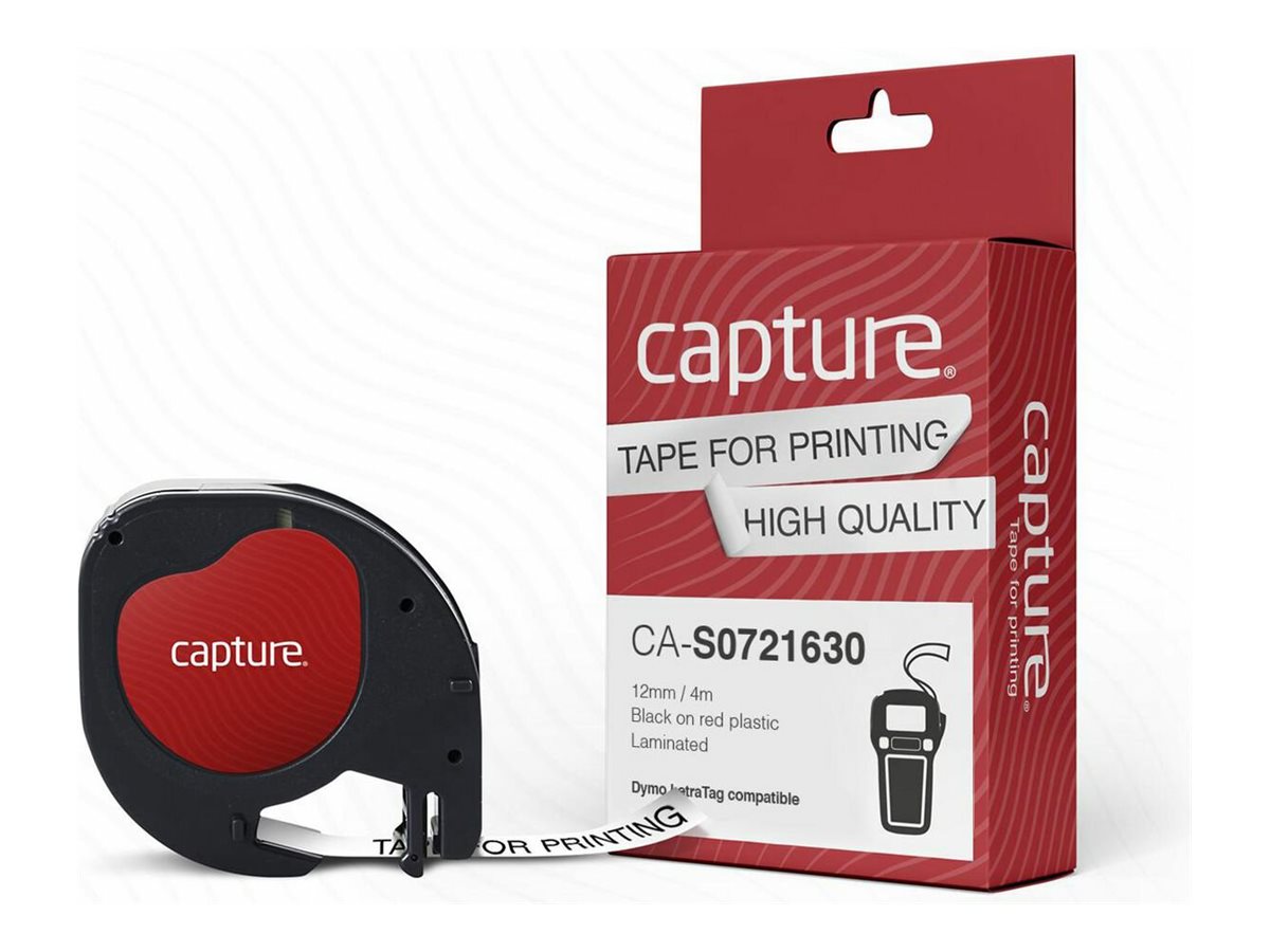 Capture CA-S0721630 nastro per etichettatrice Nero su rosso