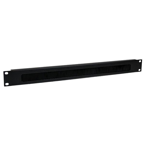 StarTech.com 1 HE Rackblende mit Brste zur Kabeldurchfhrung - Kabelfhrungsplatte fr Schaltschrank - Schwarz - 1U - 48.3 cm (19)