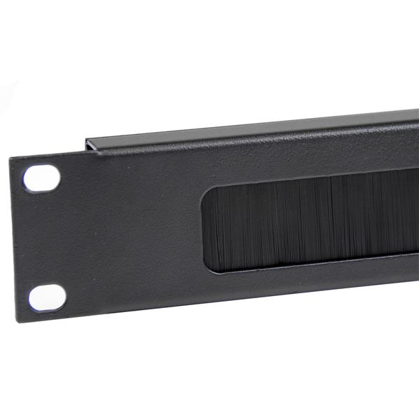 StarTech.com 1 HE Rackblende mit Brste zur Kabeldurchfhrung - Kabelfhrungsplatte fr Schaltschrank - Schwarz - 1U - 48.3 cm (19)