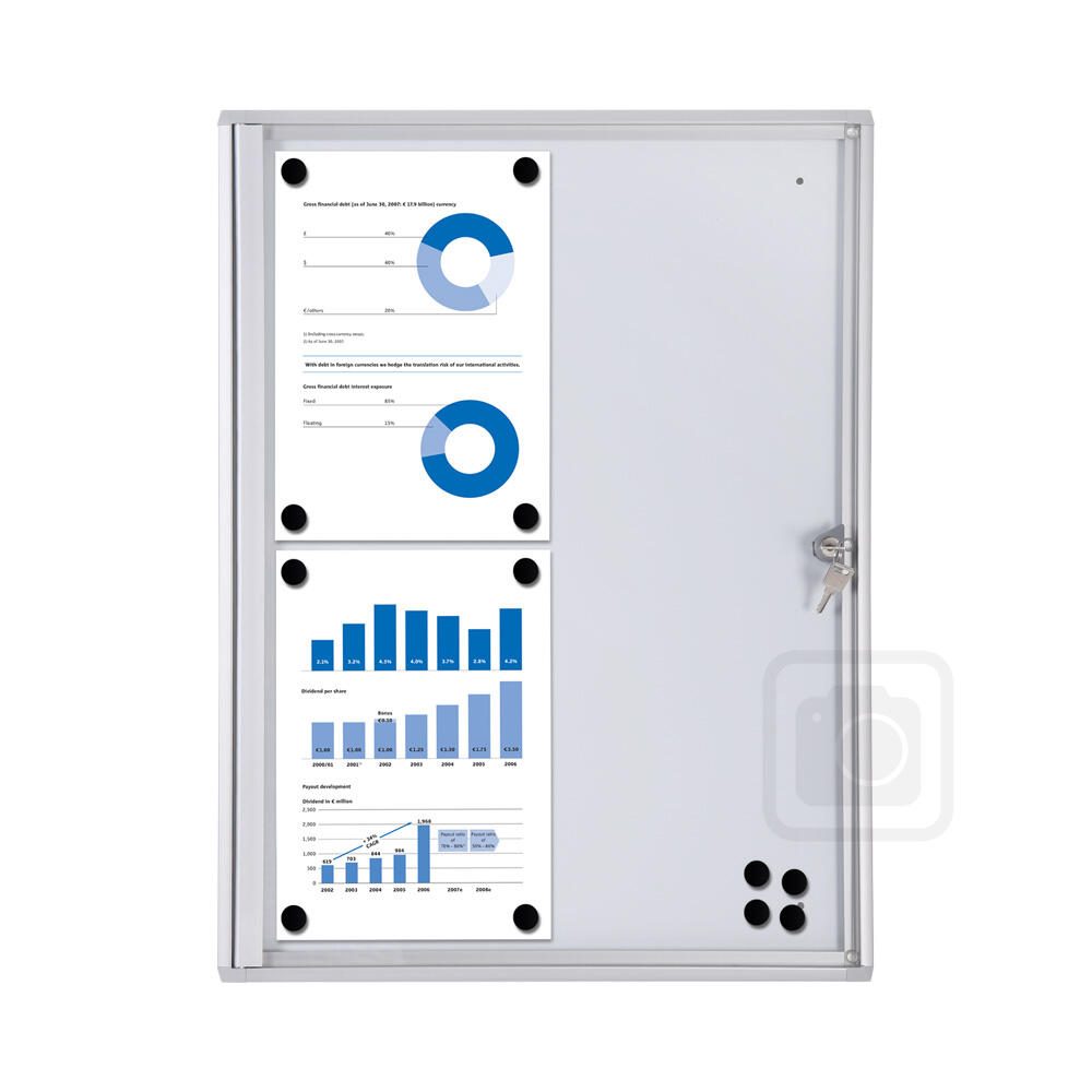 Showdown Displays Schaukasten Economy XS silber 4x DIN A4