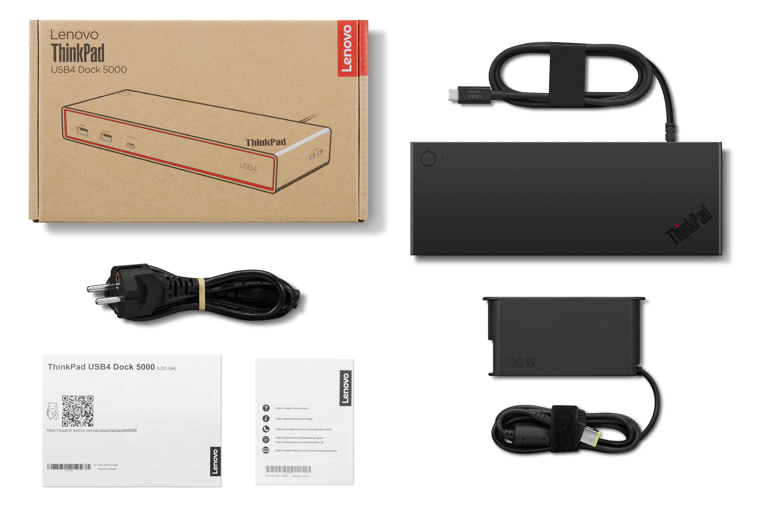 Lenovo ThinkPad USB4 Dock 5000 (with 135W Adapter) Cablato Nero