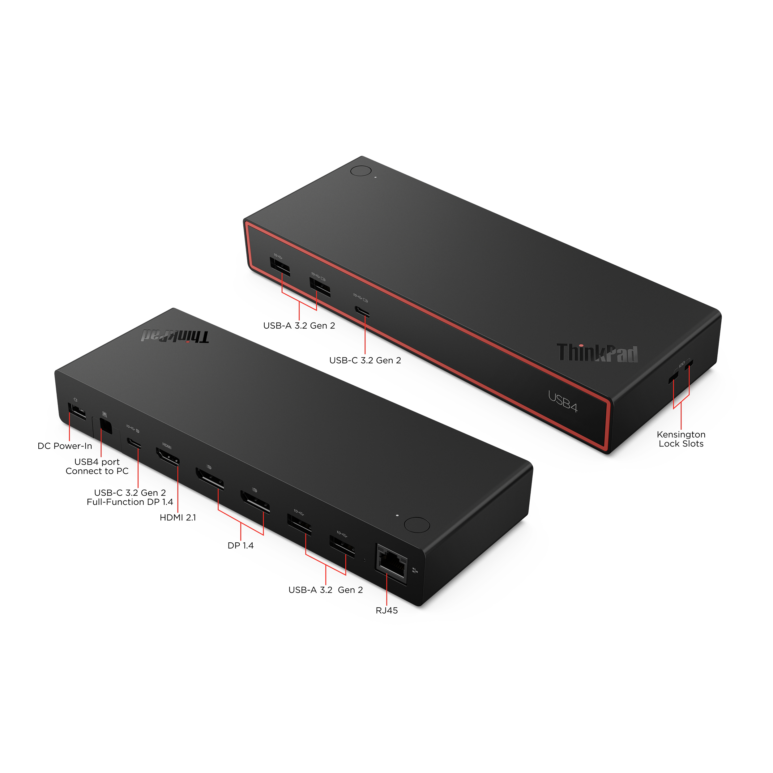 Lenovo ThinkPad USB4 Dock 5000 (with 135W Adapter) Cablato Nero