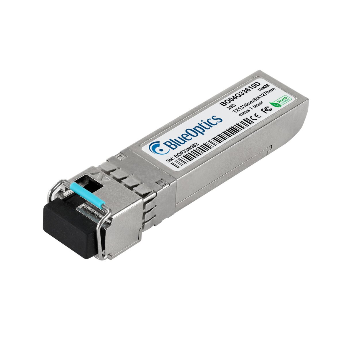 BlueOptics SFP28-25G-BX-D-10KM-AO-BO modulo del ricetrasmettitore di rete Fibra ottica 25000 Mbit/s