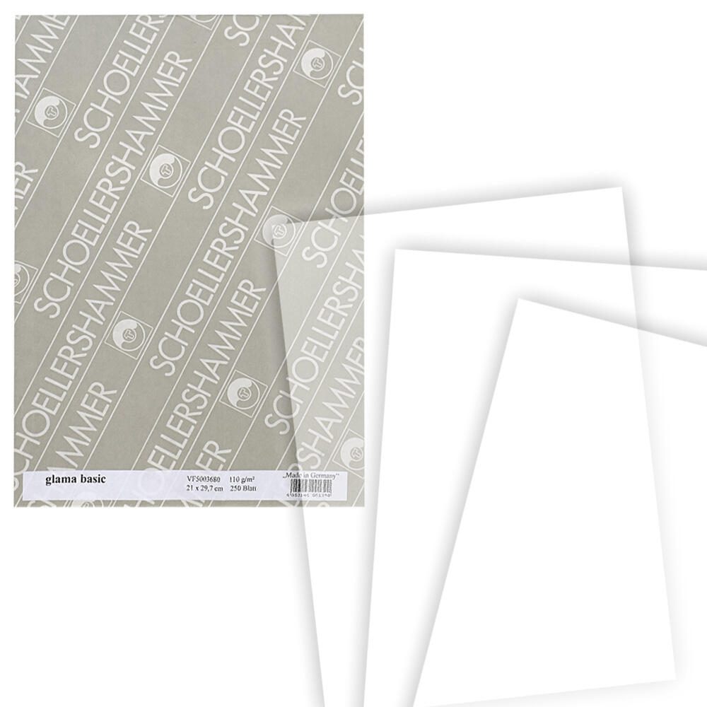 SCHOELLERSHAMMER Transparentpapier glama basic DIN A4 110 g/qm 250 Blatt - 110 g/m - A4