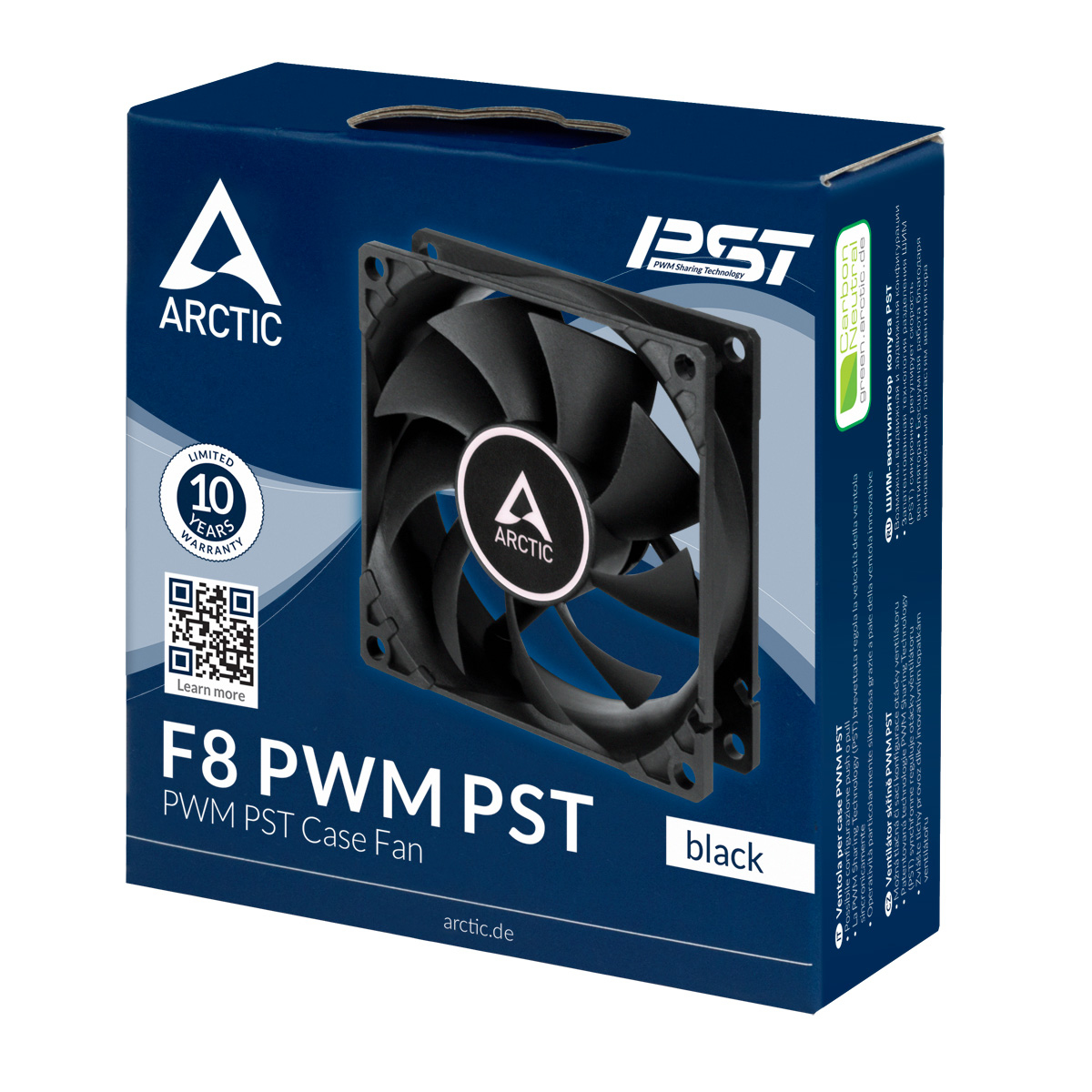 ARCTIC F8 PWM PST Boitier PC Ventilateur 8 cm Noir 1 pice(s)