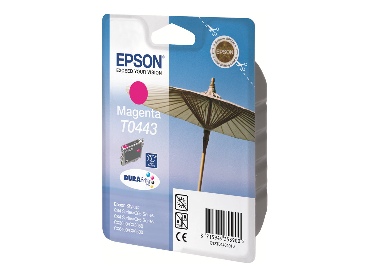 Epson Parasol Singlepack Magenta T0443 DURABrite Ink High Capacity