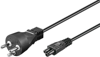 MicroConnect PE120810 - 1 m - Male connector / Male connector - Netzstecker Typ K - C5-Koppler - Schwarz